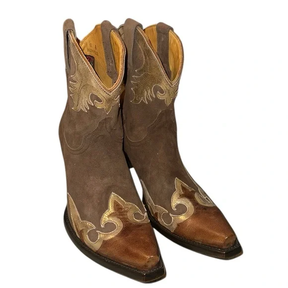 Old Gringo Women's Nevada Short Overlay Suede Western Boots Size 9 - Picture 2 of 11